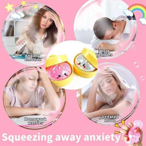 2 Packs Glitter Dumpling Squishy Toys, Dumplings Squeeze Stress Anxiety Relief for Kids & Adults, Dumpling Squishies Sensory Fidget Toy Gift for Boys,Girls,Teens in Saudi Arabia