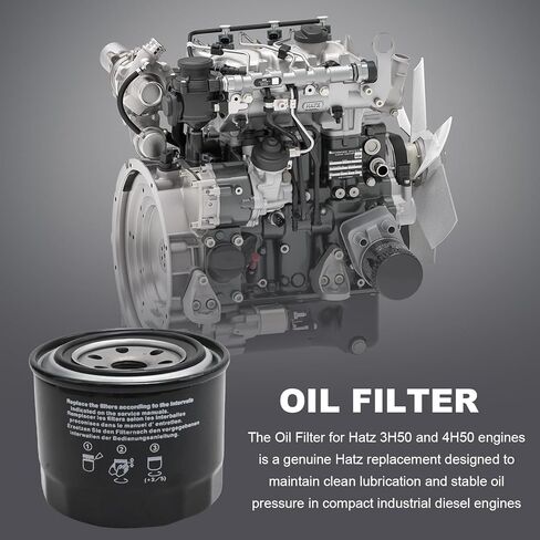 50638801 Oil Filter, Replacement for Hatz 3H50 4H50 Diesel Engine, Replaces 50638800 in Saudi Arabia