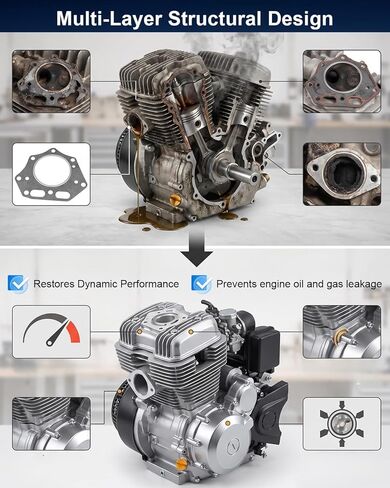 Cylinder Head Gasket Kit Fit for Kawasaki FX751V FX801V FX850V Engine Replaces 11004-7025 in Saudi Arabia