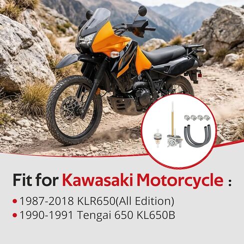JAVIK Fuel Tank Petcock Valve Assembly For Kawasaki KLR650 1987-2018 Tengai 650 KL650B 1990-1991 O.E.M# 51023-1148 51023-0003 in Kuwait