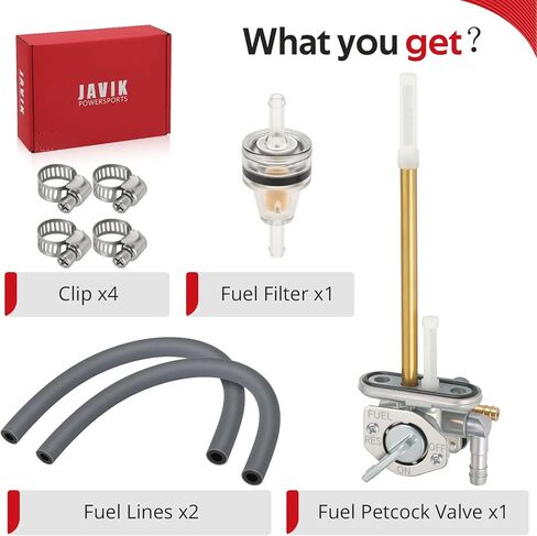 JAVIK Fuel Tank Petcock Valve Assembly For Kawasaki KLR650 1987-2018 Tengai 650 KL650B 1990-1991 O.E.M# 51023-1148 51023-0003 in Kuwait