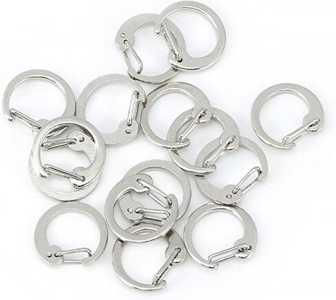 30 Pack Blazer Button Clips Non Sewing Small Spring O Rings Round Carabiner Clip Snap for Metal Blazer Buttons Suits Sport Coat Uniform Jackets Vintage Antique Shank Button Sewing Buttons in Kuwait