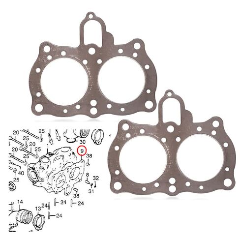 2PCS Motorcycle Cylinder Gasket 12251-371-306 Compatible with GL 1000 Wing Models from 1975 to 1979 in Saudi Arabia