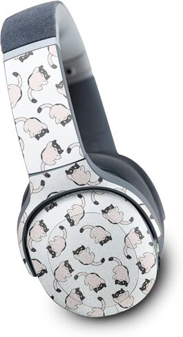 غلاف MightySkins اللامع اللامع المتوافق مع Skullcandy Crusher Evo Wireless - Raining Cats | لمسة نهائية لامعة واقية ومتينة شديدة اللمعان | سهل التطبيق | صنع في الولايات المتحدة الأمريكية in Kuwait
