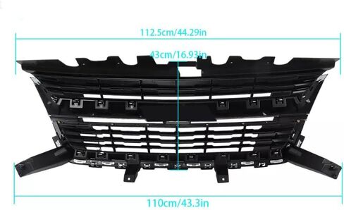 Black&Chrome Front Grille Compatible with 2015 2016 2017 2018 2019 2020 Chevrolet Colorado in Saudi Arabia