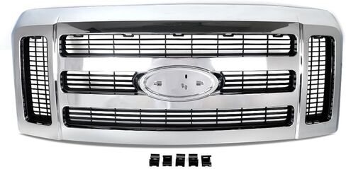 Suitable for Chrome Grille Grill Assembly for 2008 2009 2010 Ford F250 F350 F450 F550 Super Duty Pickup Truck – OEM Style Replacement in Kuwait