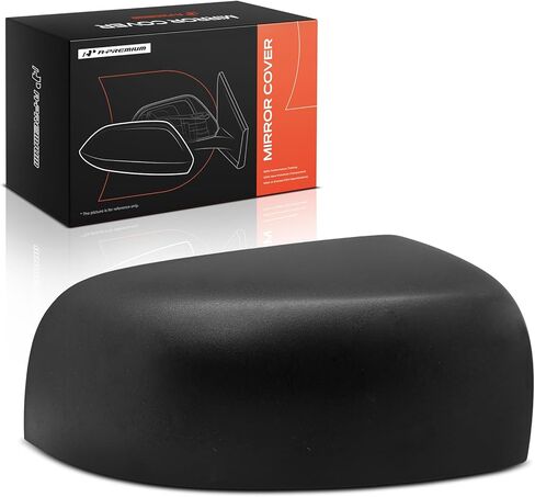 A-Premium Passenger Side Rearview Mirror Cover Cap - Compatible with Ford Ranger 2019 2020 2021 2022 2023 - Textured Black, Without Turn Signal Hole in Kuwait
