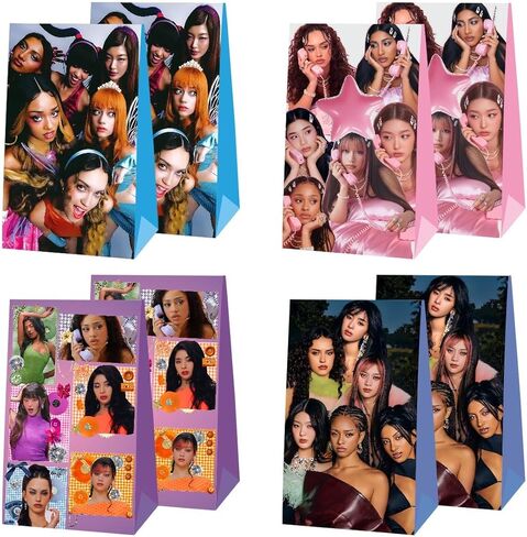 Mozin 12Pcs Katseye Party Gift Bags Goodie Bags, Katseye Party Supplies for Kids Birthday Decorations in Saudi Arabia