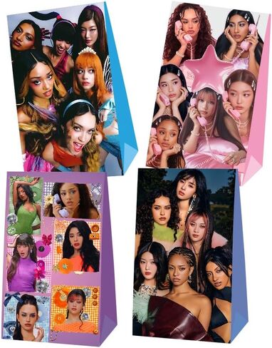 Mozin 12Pcs Katseye Party Gift Bags Goodie Bags, Katseye Party Supplies for Kids Birthday Decorations in Saudi Arabia