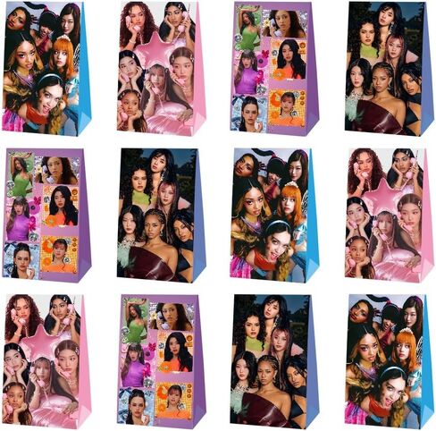 Mozin 12Pcs Katseye Party Gift Bags Goodie Bags, Katseye Party Supplies for Kids Birthday Decorations in Saudi Arabia