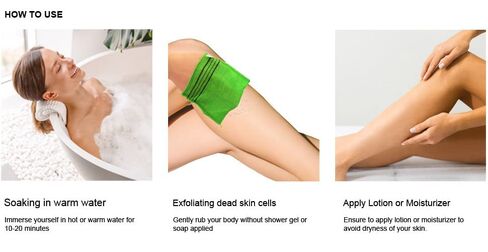 8 pcs Asian Exfoliating Bath Washcloth - Red & Green in Kuwait