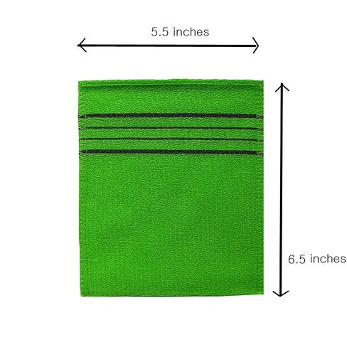 8 pcs Asian Exfoliating Bath Washcloth - Red & Green in Kuwait