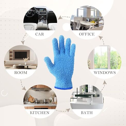 Evridwear Microfiber Plant Dusting Gloves Reusable Leaf Cleaning Glove for Houseplants,Blinds,Furniture and Small Objects in Kuwait