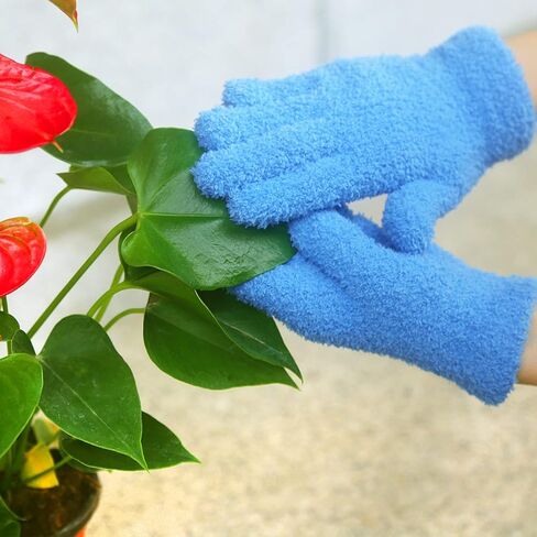 Evridwear Microfiber Plant Dusting Gloves Reusable Leaf Cleaning Glove for Houseplants,Blinds,Furniture and Small Objects in Kuwait