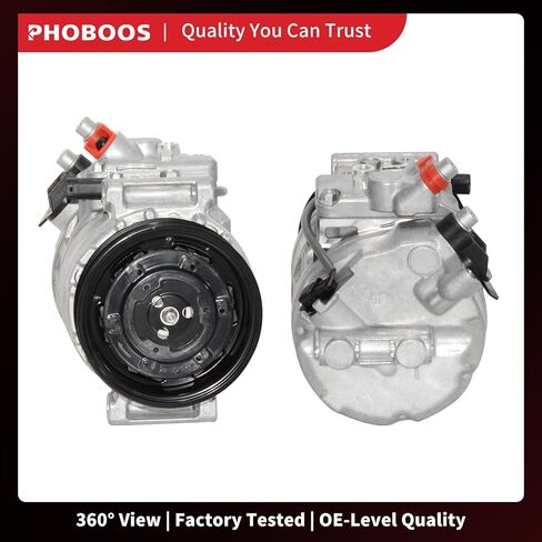 ضاغط تكييف الهواء PHOBOOS مع قابض متوافق مع BMW 1 Series M، 135i، 135is، 335i، 335i xDrive، 335is، 335xi، X1، X3، Z4 2007-2016، تبريد سريع، ضوضاء منخفضة، تركيب سهل، Ref.157382 in Kuwait