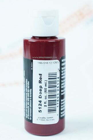 Createx Airbrush Colors 5124 Transparent Deep Red 2oz. Paint. in Saudi Arabia