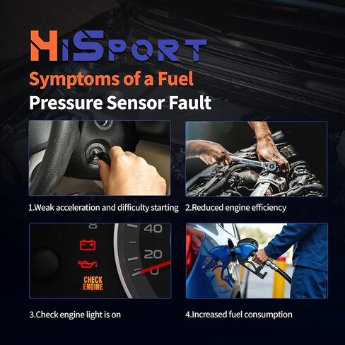 HiSport 83530-60020 Oil Pressure Switch Sensor - Compatible with Chevy Geo Lexus Pontiac Scion Subaru Toyota Prizm CT200h ES300 ES300h ES330 ES350 GS F GS300 GS350 1993-2016 - Replace 37241-RNA-A01 in Kuwait