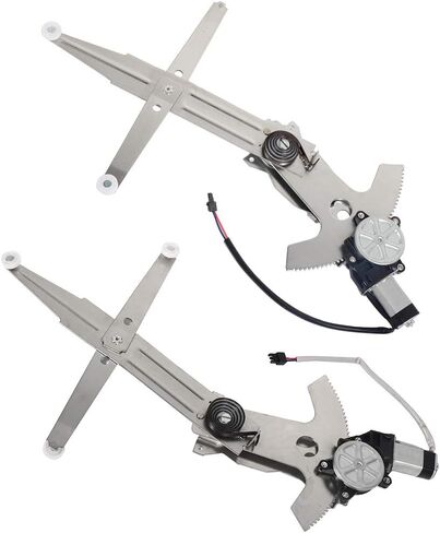 Front Left Driver Side+Front Right Passenger Side Power Window Regulators with Motor fits for Chevrolet Camaro 1993-2002,for Pontiac Firebird 1993-2002 741-886 741-887 in Kuwait