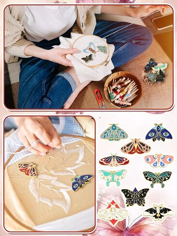 Wavyknot 10 Pcs Butterfly Needle Minder Magnetic Needle Keeper Cross Stitch Accessories for Embroidery Accessories Sewing Needles and Pin Holders Ideal Gift in Saudi Arabia