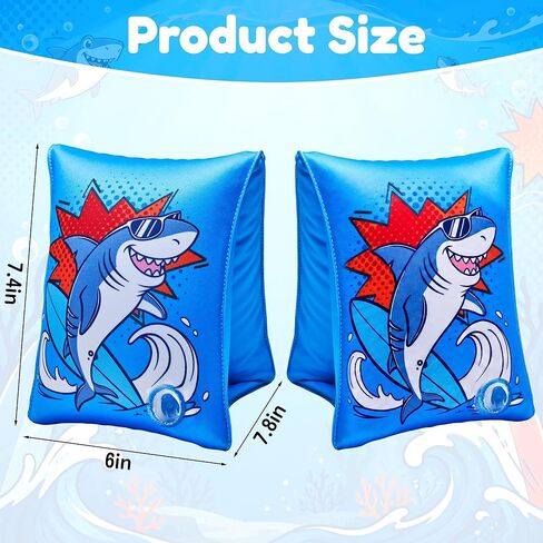 2 Pack Arm Floaties for Kids and Adults – Fabric Cover Pool Floats Arm Bands, Inflatable Water Wings Swim Rings for Ages 3-12, Swim Floaties for Pool, Toddler Arm Floaties in Kuwait