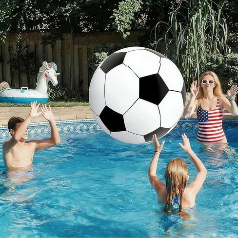 Giant Inflatable Soccer Ball - 2026 World Cup Party Decorations & Game Day Essentials, Jumbo Soccer Beach Ball for Stadium Stands, Fanzone, Pool & Outdoor Events, Includes Rapid Pump in Saudi Arabia