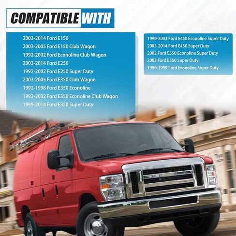 Right Passenger Side Exterior Door Handle for 1992-2007 Ford E150 E250 E350 Econoline Van Side Hinged Door Outside Catch Replaces 6C2Z15434A20A in Kuwait