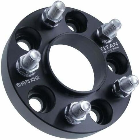 2 Inch Hub-Centric Wheel Adapter Compatible with Jeep Wrangler TJ & YJ - 5x4.5 to 5x5 Bolt Pattern, 71.5mm Hub Bore, 1/2x20 Studs, 50mm Thick, 6061-T6 Billet Aluminum, Black - Set of 4 in Saudi Arabia