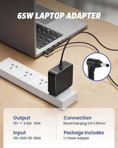 19V Laptop Charger Fit for Gateway GWTN156-1 GWTN156-5 GWTN156-4 GWTN156-7 GWTN156-9 GWTN156-11 GWTN141-2 GWTN141-10 GWTN141-3 GWTN141-4 GWTN141-6 GWNC31514-BK GWNC31514-BL TYPE60-190-3150U Power Cord in Saudi Arabia