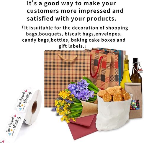 Cute Business Stickers, Your Support is Such a Blessing Thank You Stickers, Online Retailers Mail Envelopes Packaging Labels for Small Business,500 PCS in Saudi Arabia