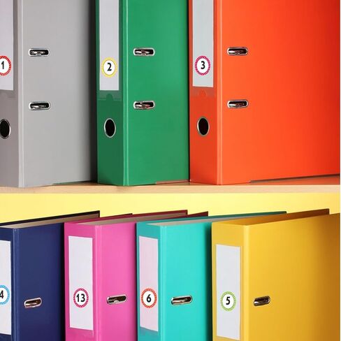 600 Pcs Number Stickers 1-40 Dot Consecutive Number Labels 1 Inch Dot Numbers Labels Colored Numbers Decals Self-Adhesive Water Tear Resistant Removable for Storage Boxes Cabinets Bookshelves in Saudi Arabia