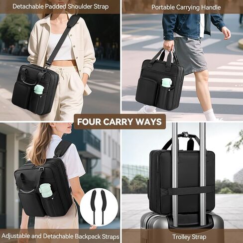 3 Inch Zipper Binder 3 Ring, D-Ring School Binder Organizer Holds 700 Sheets, Multi-Pocket Zippered Binder Bag with Backpack Straps & Shoulder Strap, Fits 15.6-Inch Laptop in Saudi Arabia