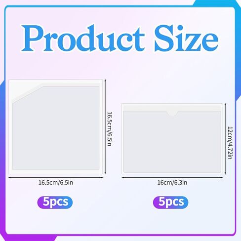 10 Pcs Pocket to Add in Notebook Adhesive Pockets for Planners Clear Sticky Pockets Sleeves Index Card Pocket Top Open Add Storage Space to Notebooks Folders Journal Travelers Office in Saudi Arabia
