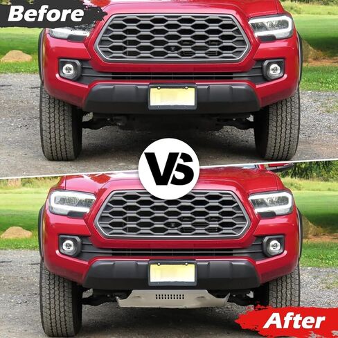 Front Skid Plate w/Sound Insulation Cotton Compatible with 2016-2023 Toyota Tacoma Off-Road PRO Sport SR5 Replacement for PTR60-35190 PTR60-35160 Under Protection Plate Aluminum 8mm in Saudi Arabia