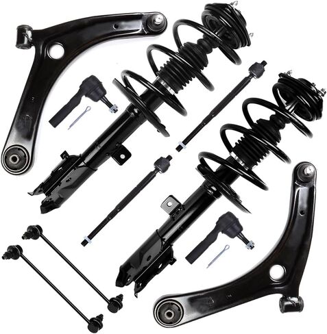 cciyu طقم تعليق الدعامات الأمامية لدودج كاليبر 2007-2012 ذراع التحكم الأمامي السفلي Sway Bar روابط قضبان التعادل 2008 2009 2010 2011 استبدال الدعامات الصدمات 172367 K620065 10 قطع in Kuwait