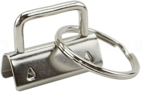 100 Sets - CleverDelights 1.25" Key Fob Hardware Set with Key Rings - 1 1/4 Inch Lanyards Key Chains in Kuwait