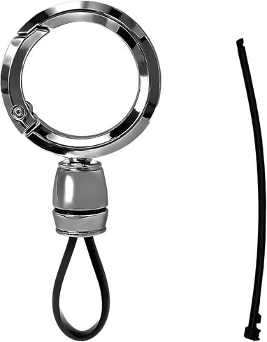 2PCS Tool-Free Quick Release Keychain, Detachable Metal Key Ring with Strap, Rotatable Car Key Holder for Men Women (Gray+Silver) in Saudi Arabia