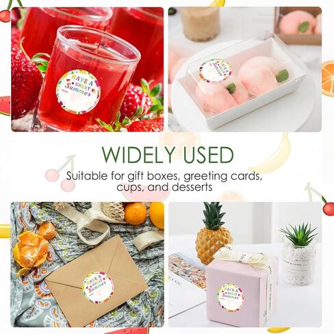 Happy Summer Gift Labels 2 Inch Have A Great Summer Holiday Name Tags Stickers End of School Year Self Adhesive Stickers for Gift Envelope Card Party Favors 120 Pcs in Kuwait