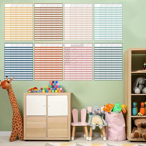 10 عبوات من مخطط حوافز Boho Dry Erase مقاس 17 بوصة × 13 بوصة متعدد الألوان مغلفة برسوم بيانية لمكافأة المهام في الفصل الدراسي، مخطط تتبع بوهو ملون لتتبع تقدم الواجبات المنزلية في المدرسة، 30 صفًا × 20 عمودًا in Kuwait
