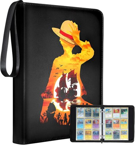 Besoar for Pocket Card Binder Large Capacity for 900 Cards - Trading Card Collection Album Folder Double Sided Pocket with Zipper, Black in Saudi Arabia