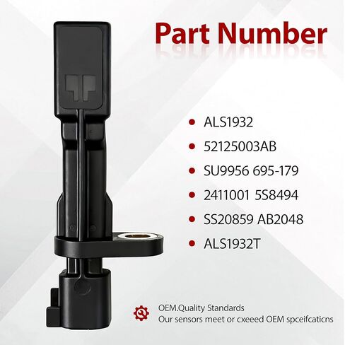 ABS Wheel Speed Sensor Rear Left Right 52125003AB - Replacement for 2007-2017 Jeep Wrangler, 2008-2013 Jeep Liberty, 2007-2012 Dodge Nitro 2pcs ALS1932 in Saudi Arabia