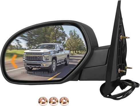Right Power Heated Side View Mirror Compatible with Avalanche Sierra 1500 Silverado 1500 Suburban 1500 Tahoe Yukon 25775845 in Kuwait