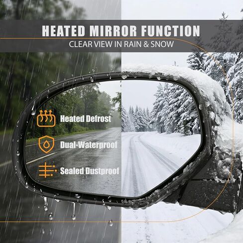 Right Power Heated Side View Mirror Compatible with Avalanche Sierra 1500 Silverado 1500 Suburban 1500 Tahoe Yukon 25775845 in Kuwait