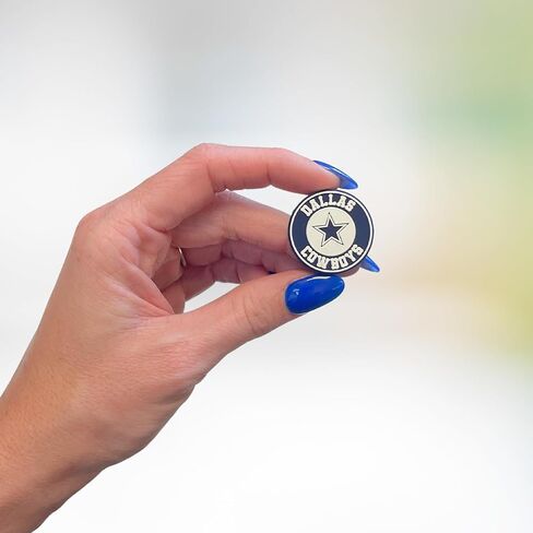 Dallas Focal Bead Sports Football Logo 12pk 1.18" for Bulk Keychains Silicone Charm Cowboy Beadable Pens Freshie Hangers Blue and Silver in Kuwait