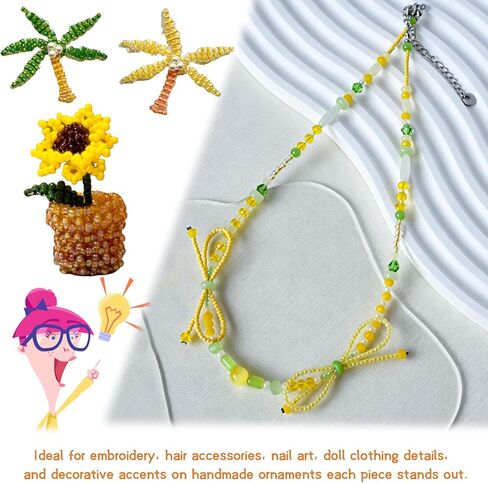 LET'S BEADING 19200Pcs 2mm Glass Seed Beads Small Craft Beads 12/0 for DIY Bracelet Necklaces Crafting Jewelry Making Supplies(48 Colors, Yellow/Blue Series) in Saudi Arabia