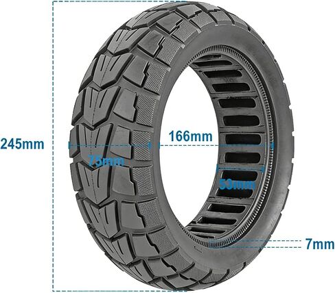 BUSTALOZZII 10 Inch 10x2.75 Solid Tire 85/65-6.5 Compatible with Speedway 5 Dualtron 3 Electric Scooter Non-Pneumatic Tyre Compatible with Kugoo G-Booster G2 Pro. in Kuwait