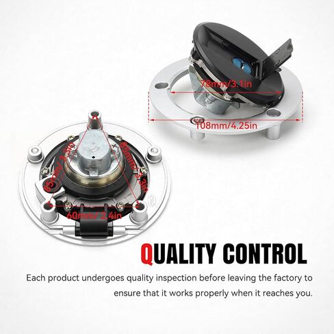 Ignition Switch + Gas Fuel Tank Cap + Seat Lock + Keys Kit Compatible with Suzuki GSXR600 GSXR750 2008-2024, GSXR1000 2005-2016, Motorcycle Replacement Ignition Switch Cap Cover Set in Kuwait