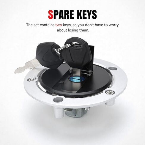 Ignition Switch + Gas Fuel Tank Cap + Seat Lock + Keys Kit Compatible with Suzuki GSXR600 GSXR750 2008-2024, GSXR1000 2005-2016, Motorcycle Replacement Ignition Switch Cap Cover Set in Kuwait