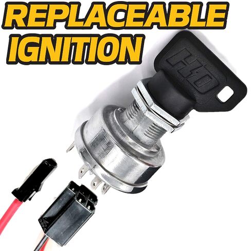 HD Switch AM132500 Starter Key Switch Module w/Replaceable Ignition Switch & Protective Umbrella Key for John Deere Fits John Deere X465 X475 X485 X495 X575 X585 X595 w/ 4 Keys OEM Upgrade in Kuwait