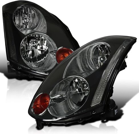 SPEC-D ضبط الكروم HID نوع المصابيح الأمامية متوافقة مع 2003-2005 Infiniti G35 2Dr Coupe Factory HID نماذج اليسار + اليمين زوج مصابيح الرأس المصابيح الجمعية in Kuwait