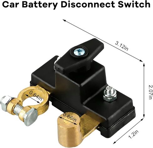 Battery Disconnect Switch, 12V/24V Heavy Duty Power Cut Off Switch Anti-Leakage Disconnect Isolator, Universal Battery Terminal Shut Off Switches for Car RV Marine Boat in Kuwait